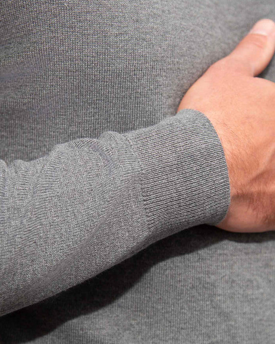 Mid-Weight Wool Turtleneck - Grey