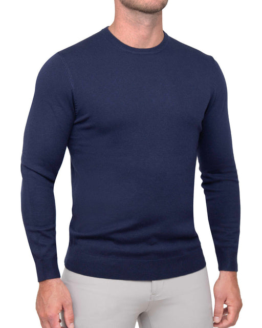 Mid-Weight Wool Crewneck - Navy