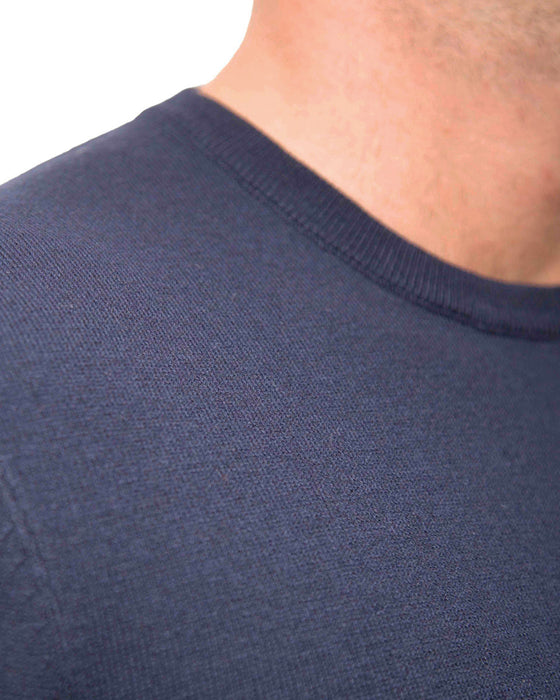 Mid-Weight Wool Crewneck - Navy