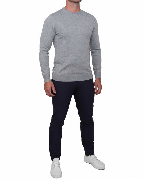 Mid-Weight Wool Crewneck - Grey