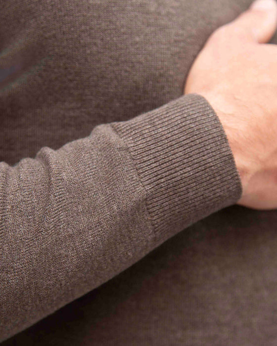 Mid-Weight Wool Turtleneck - Brown