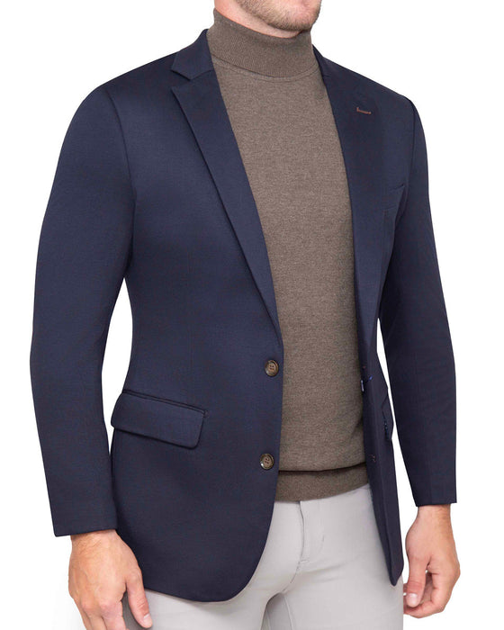 Mid-Weight Wool Turtleneck - Brown