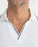 "The Parkway" White with Black Tipped Polo