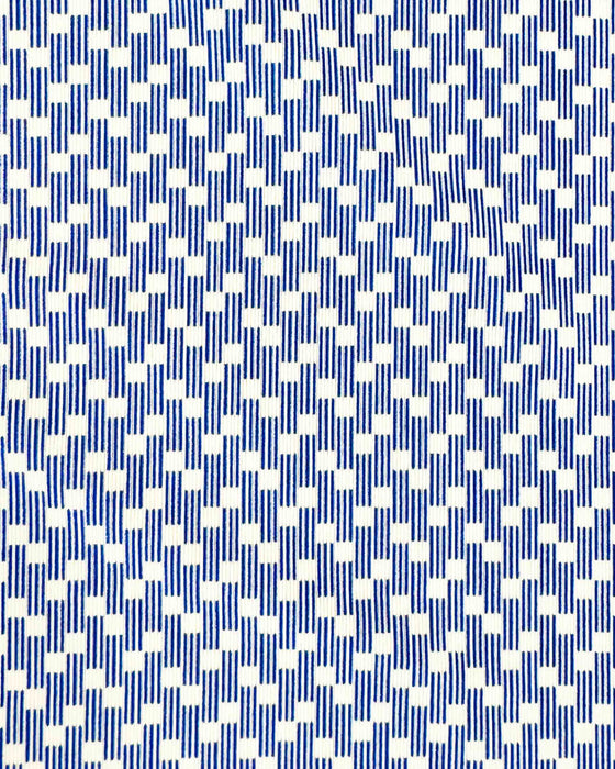 "The Normandy" Navy Micro Stripe & White Cubes